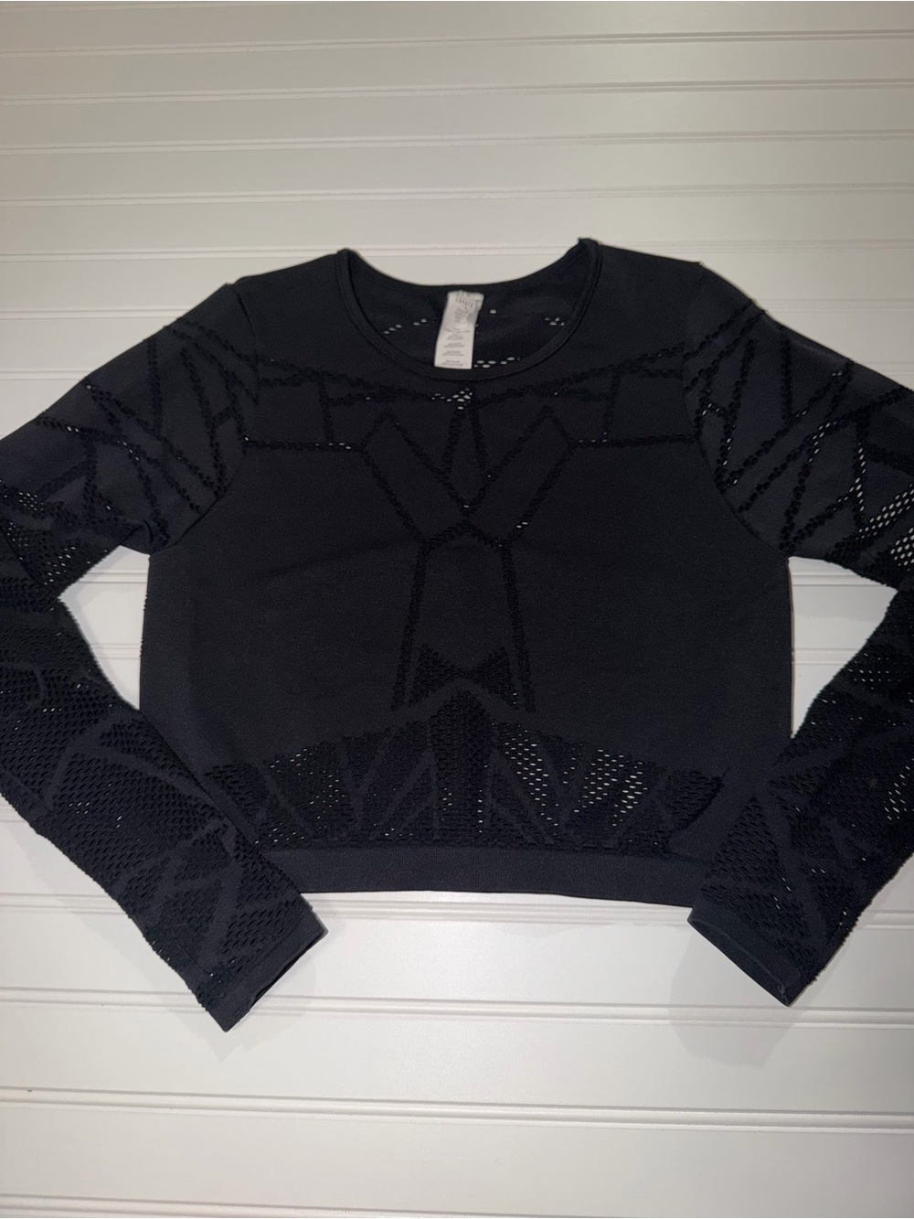 Fabletics Demi Lovato Philomena Mesh Long Sleep Crop Top XL